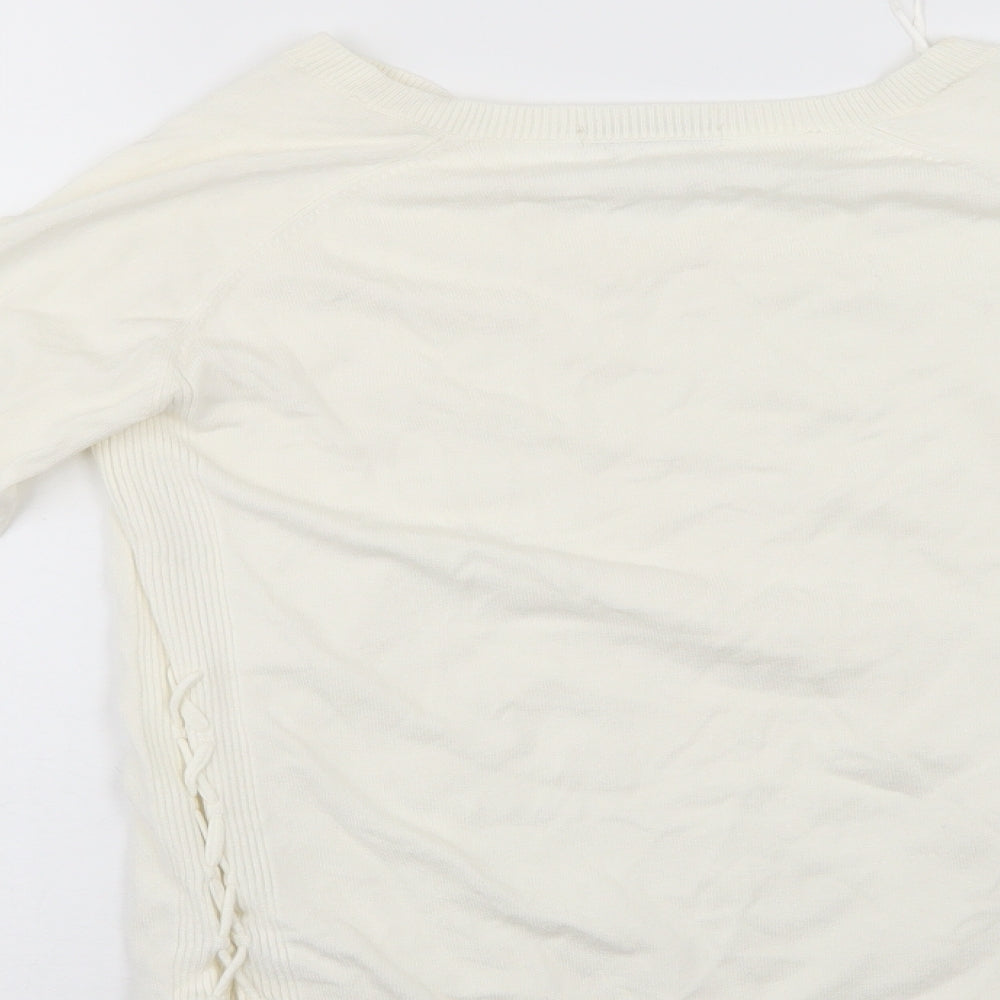 TU Womens White   Pullover Jumper Size 8