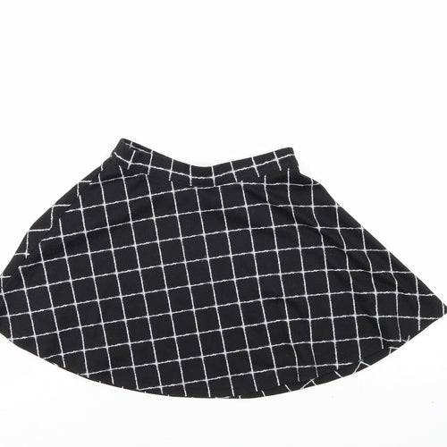 F&F Girls Black Check  Flare Skirt Size 10-11 Years