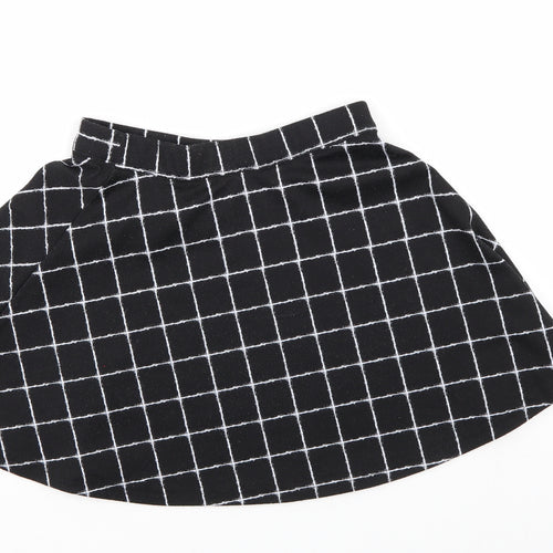 F&F Girls Black Check  Flare Skirt Size 10-11 Years
