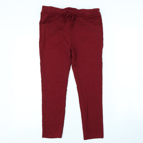 Preworn Womens Red   Trousers  Size 30 in L28 in