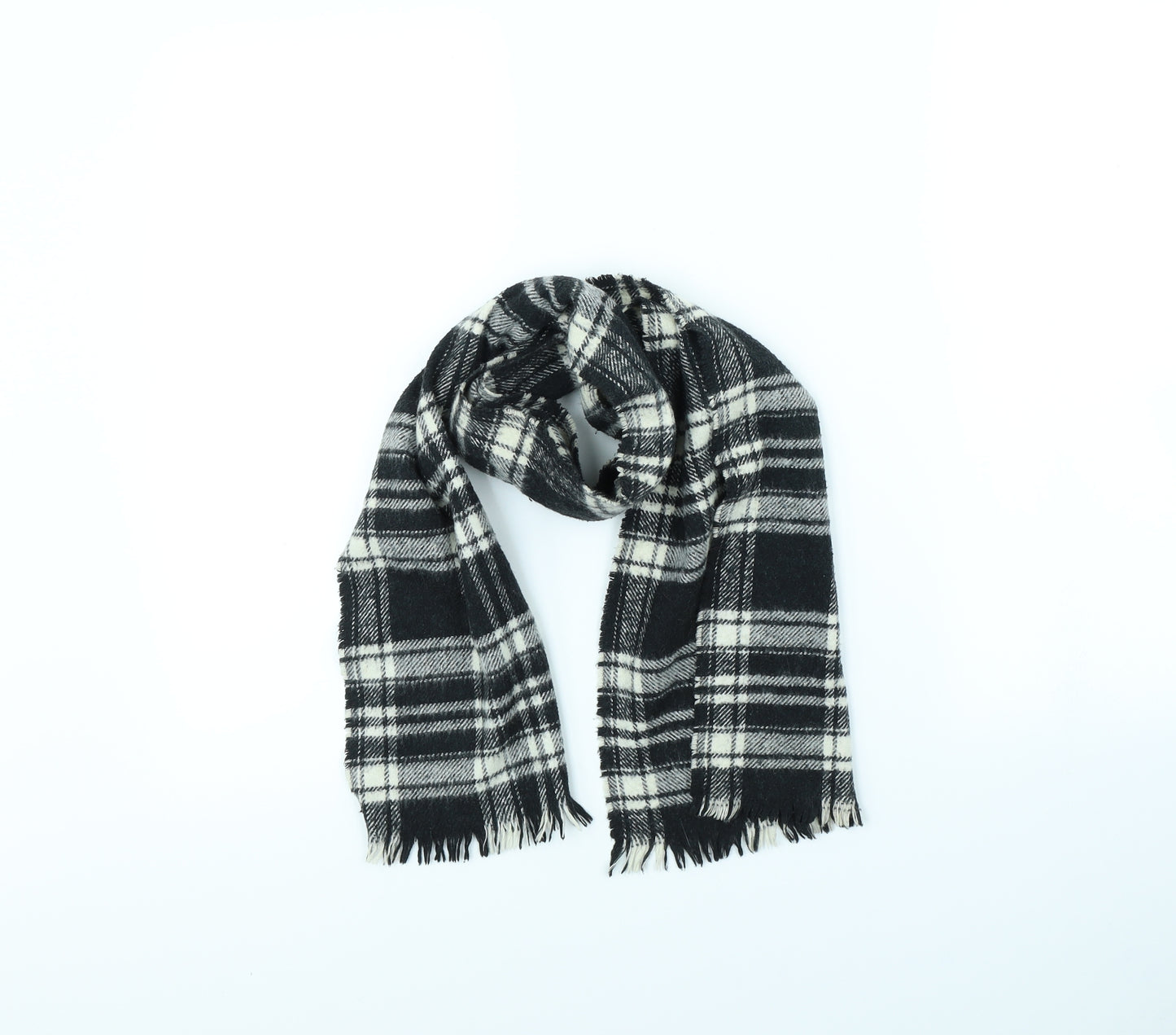Preworn Womens Beige Check   Scarf