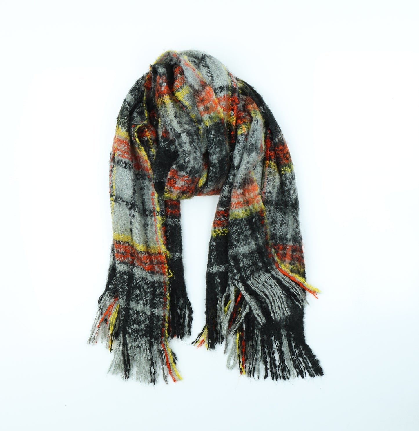 Preworn Womens Black Check   Scarf
