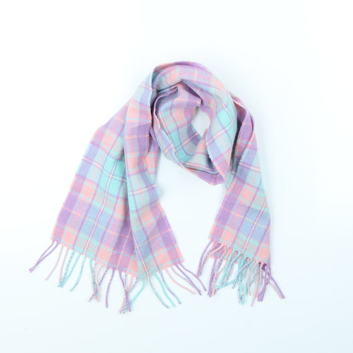 Preworn Girls Blue Check  Scarf Scarves & Wraps One Size