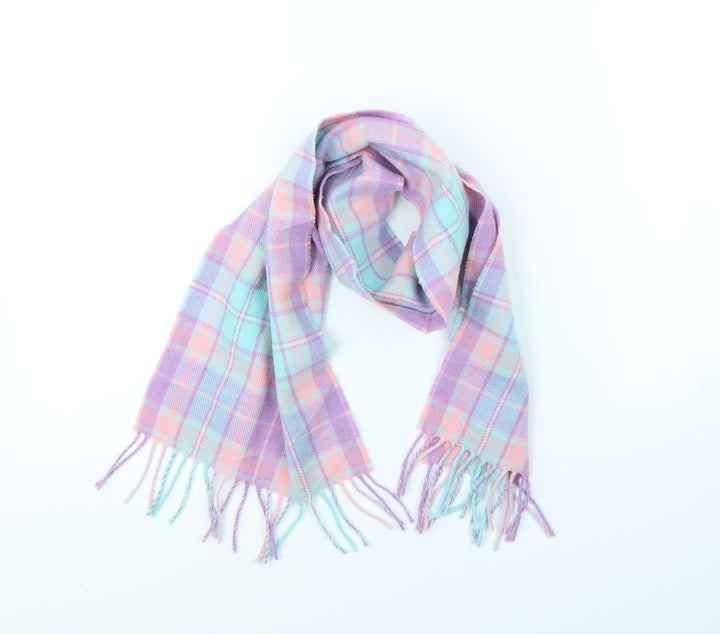 Preworn Girls Blue Check  Scarf Scarves & Wraps One Size