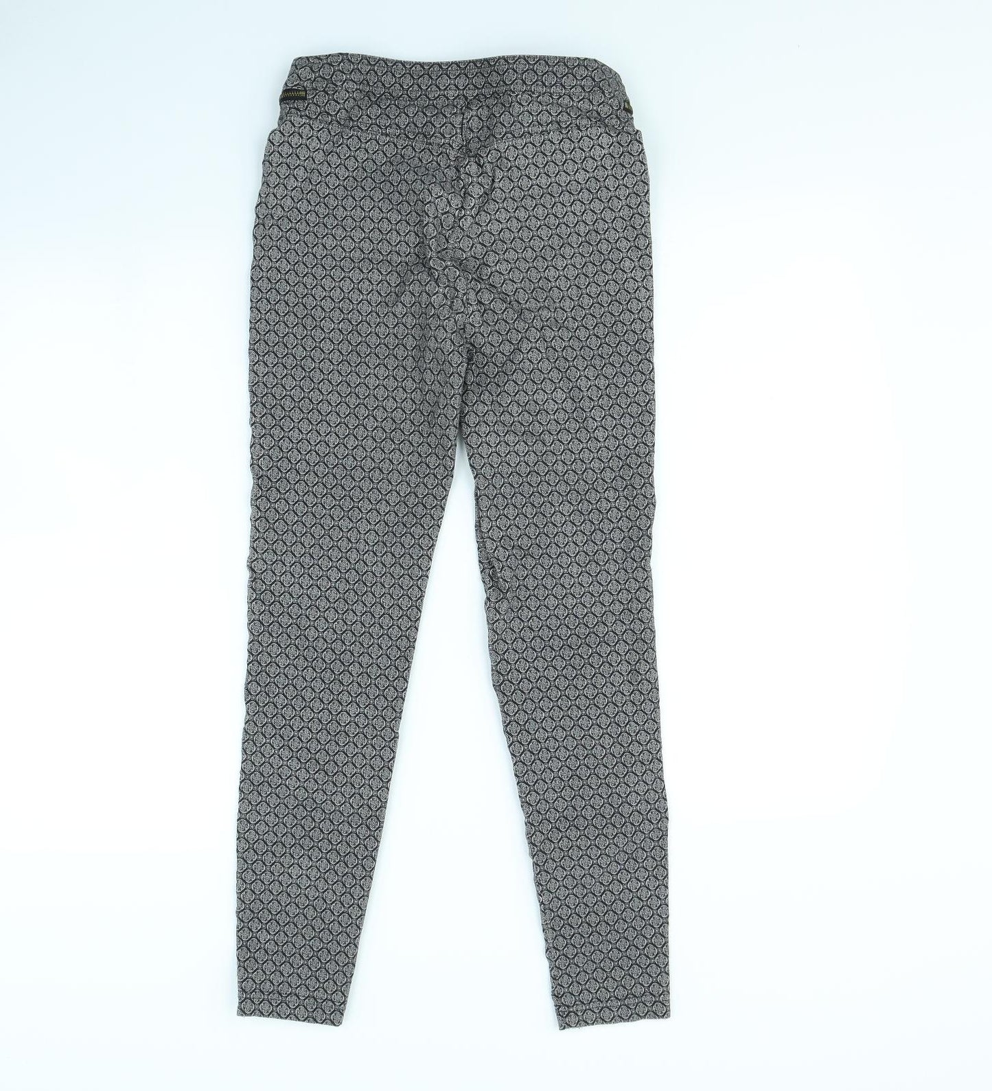 George Womens Black Geometric  Trousers  Size 8 L28 in