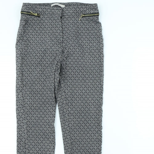 George Womens Black Geometric  Trousers  Size 8 L28 in