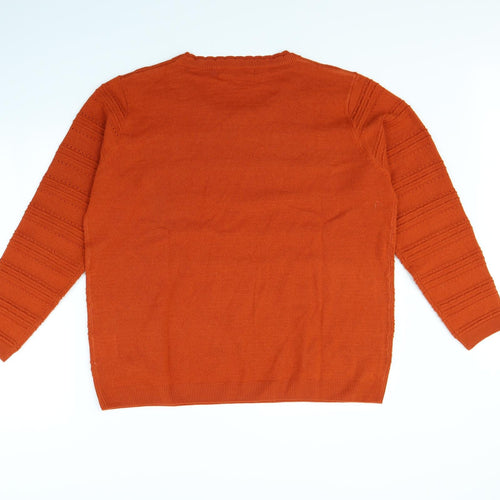 isle Womens Orange   Pullover Jumper Size L
