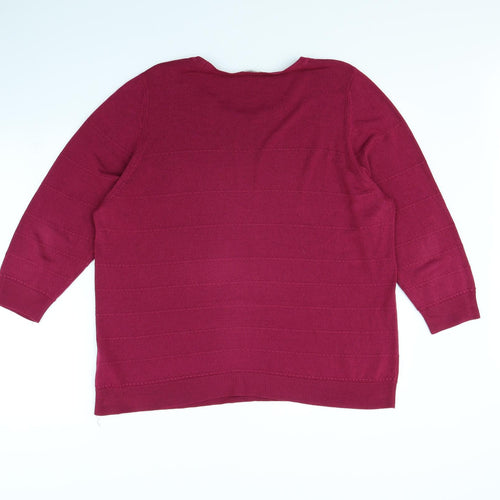 m&s Womens Purple   Pullover Jumper Size 20