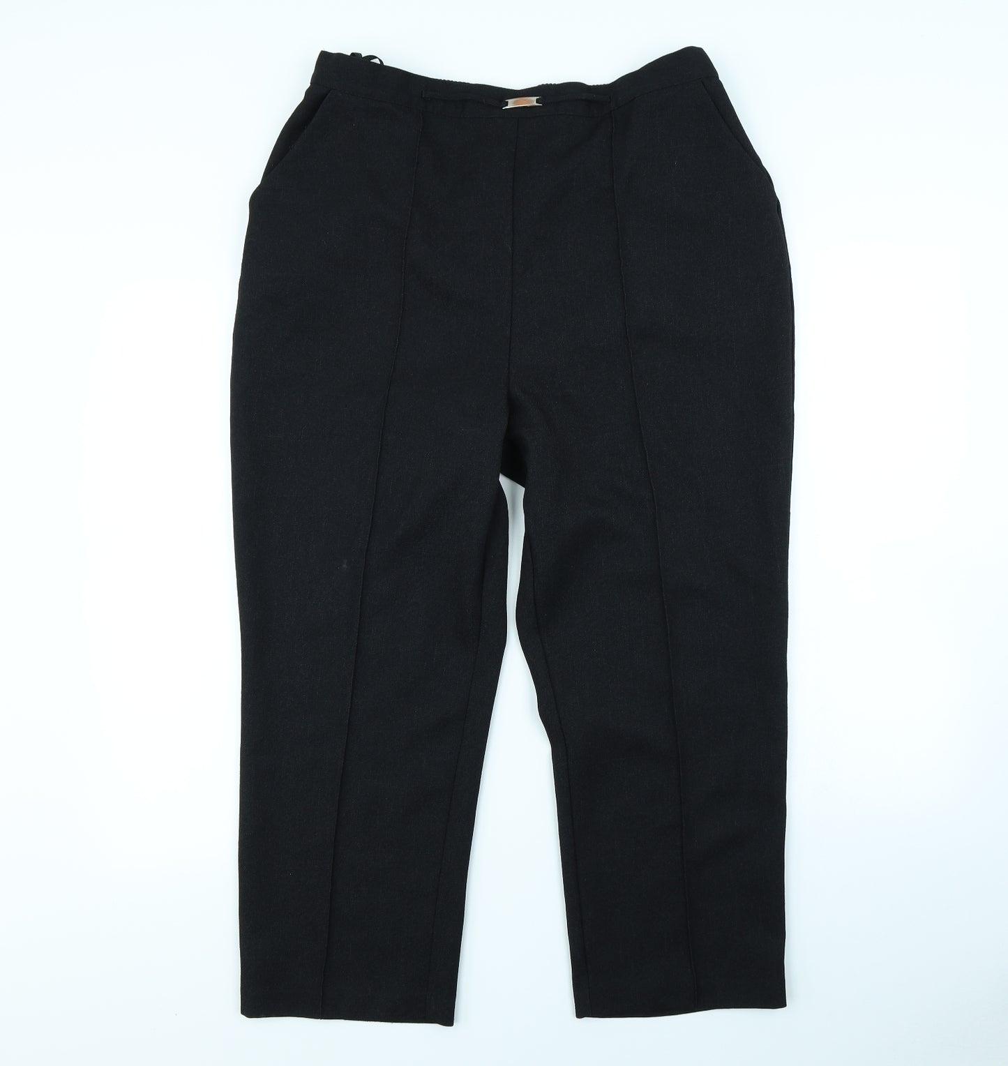 Papaya Womens Black  Rayon Dress Pants Trousers Size 16 L30 in