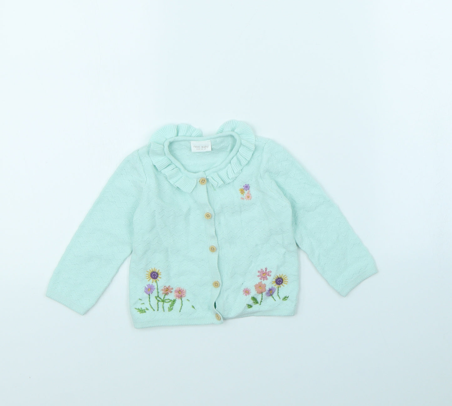 NEXT Boys Green   Cardigan Jumper Size 6-9 Months