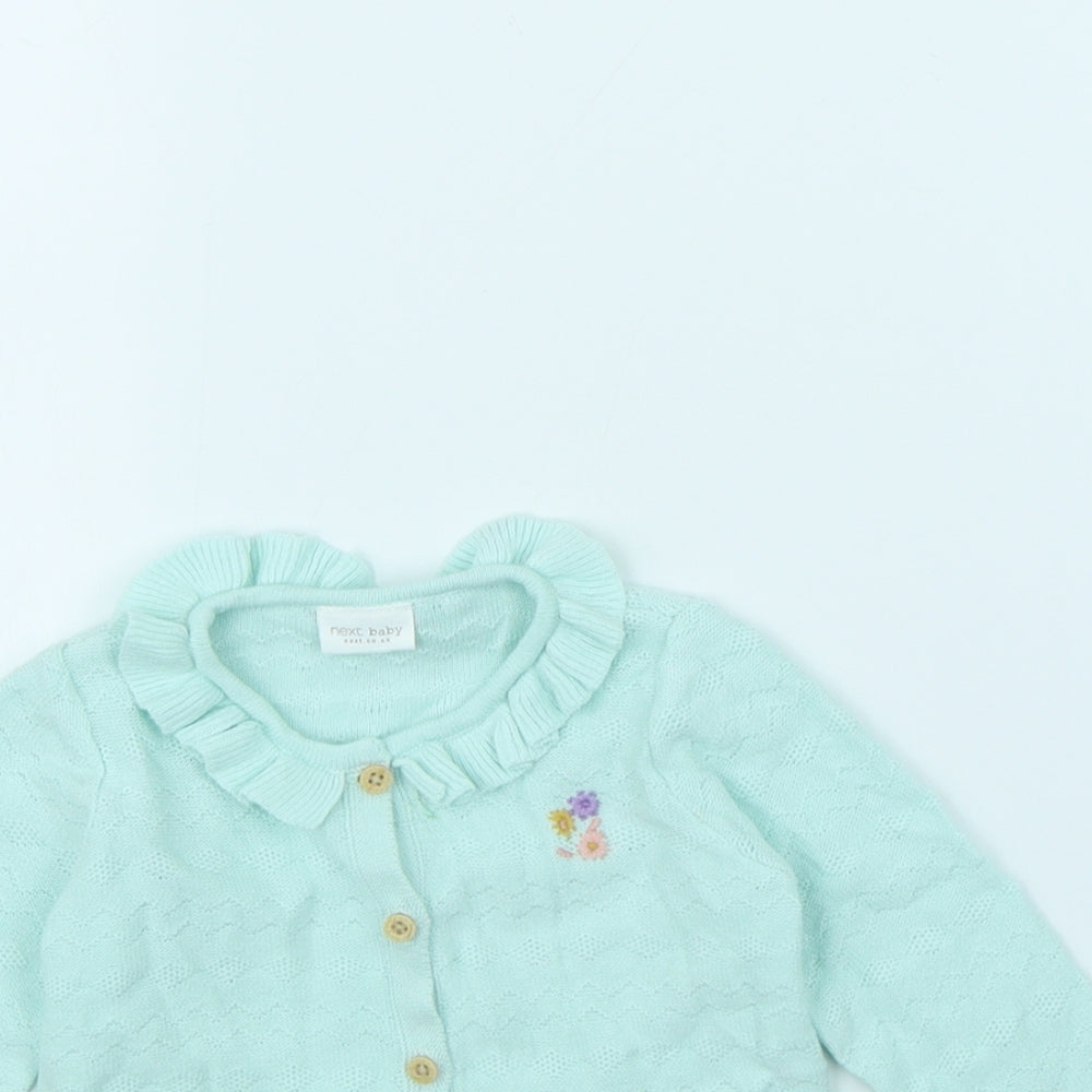 NEXT Boys Green   Cardigan Jumper Size 6-9 Months