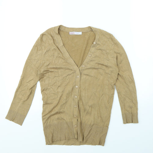 Papaya Womens Beige  Rayon Cardigan Jumper Size 8