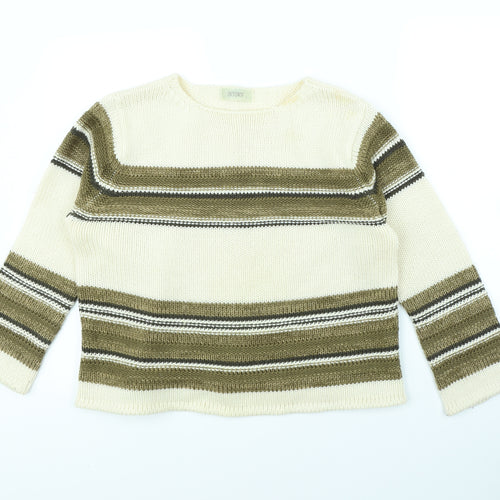 In Town Womens White   Pullover Jumper Size L
