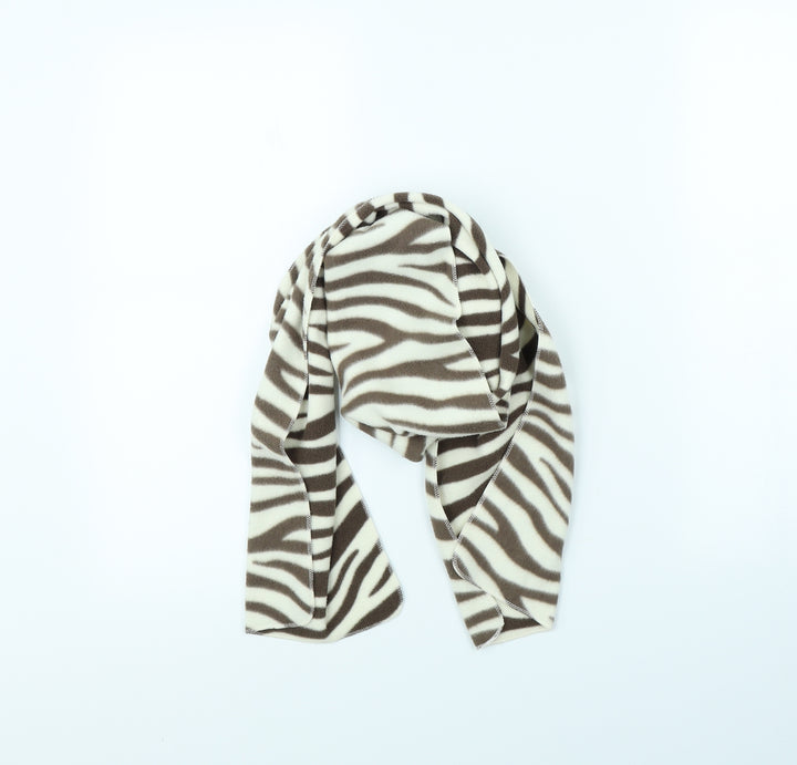 Preworn Womens Brown Animal Print Scarf