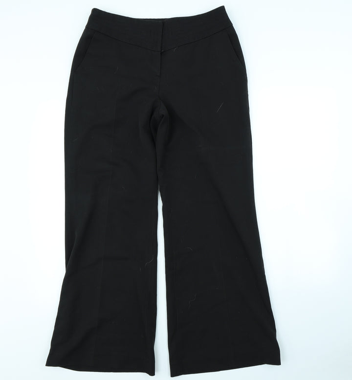 Wallis Womens Black   Dress Pants Trousers Size 12 L30 in