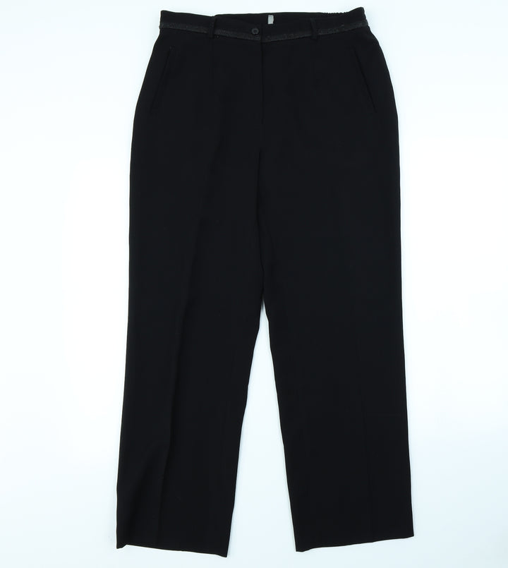 Gelco Womens Black Dress Pants Trousers Size 14 L30 in