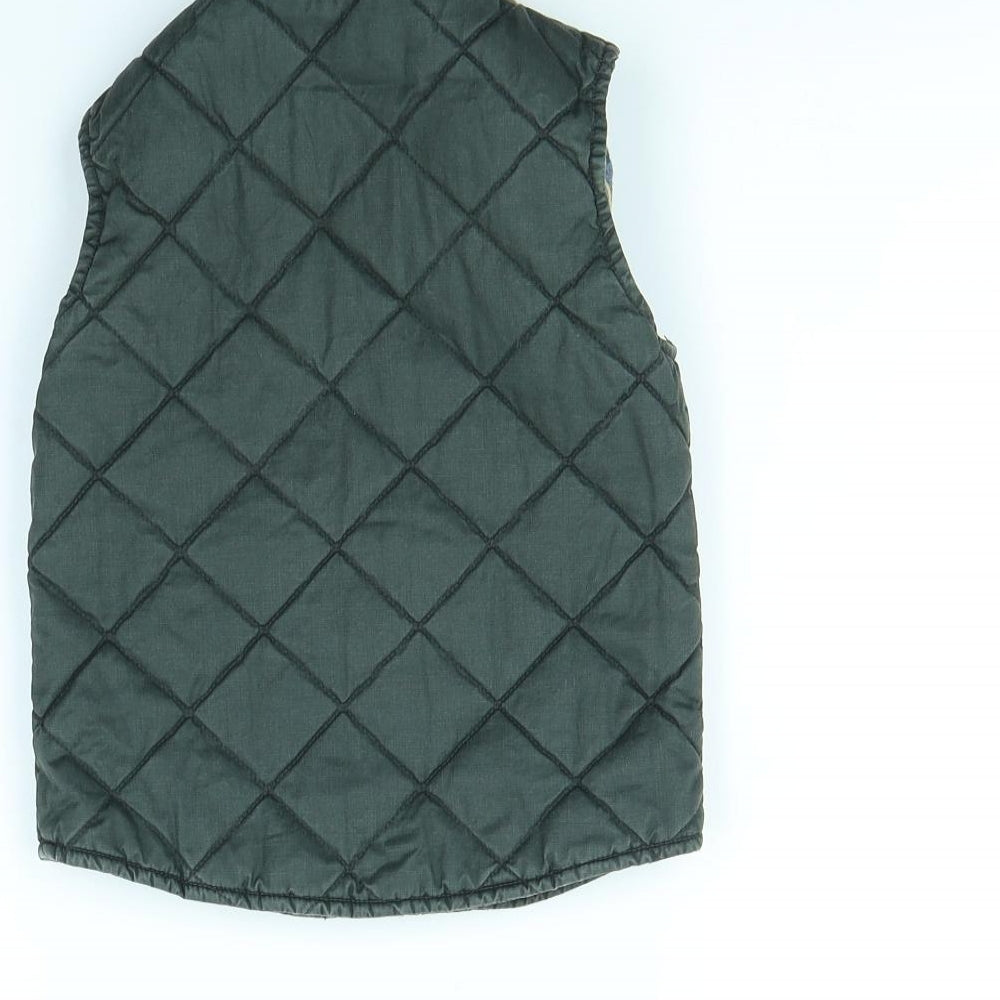 junior Boys Green   Gilet Coat Size 3 Years