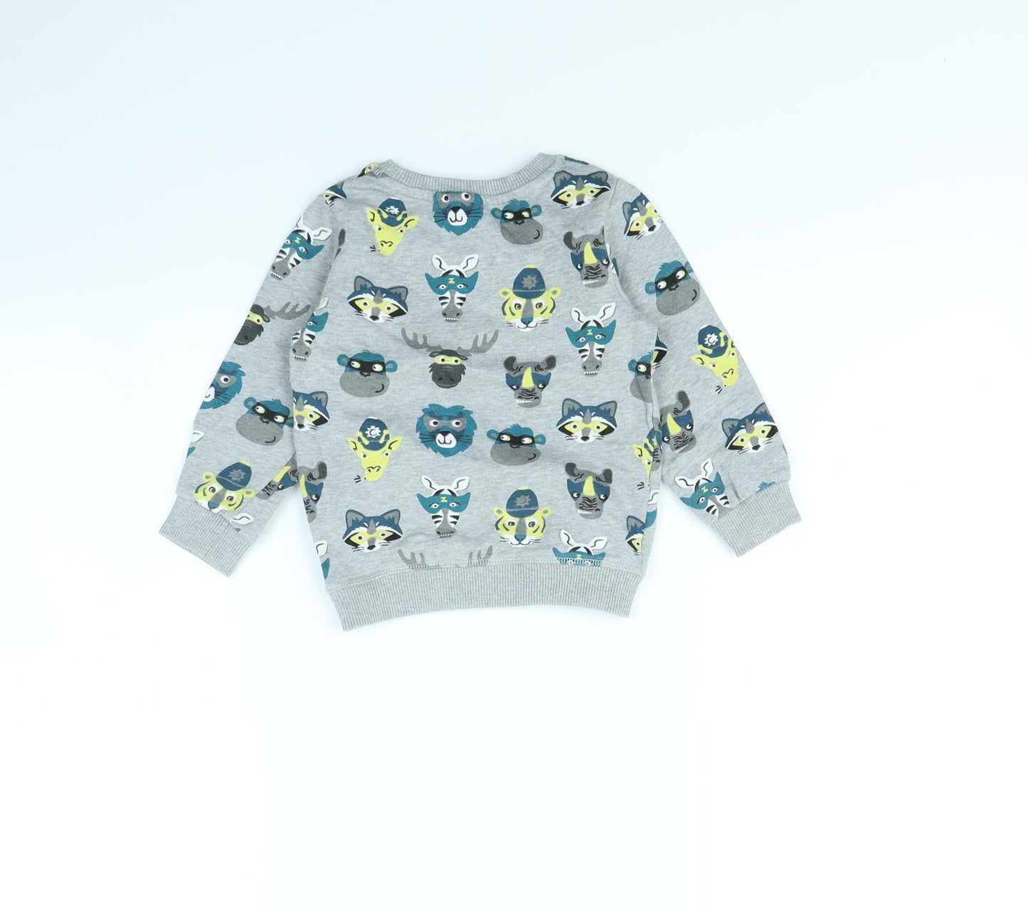 m&s Boys Grey Spotted  Pullover Jumper Size 12-18 Months  - Animal