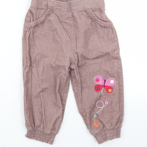 F&F Baby Red   Cargo Trousers Size 12 Months