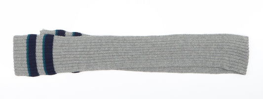 Preworn Boys Grey Striped  Scarf  One Size