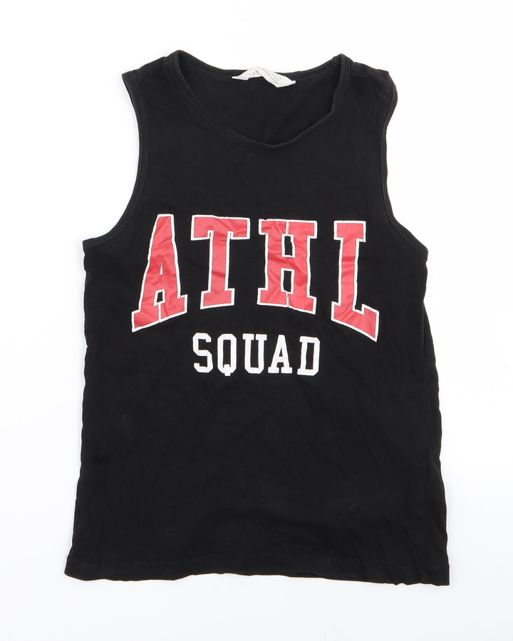 H&M Girls Black Basic Tank Size 10 Years