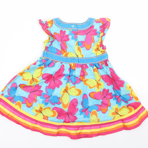 Butterfly Girls Multicoloured Floral  A-Line  Size 2 Years