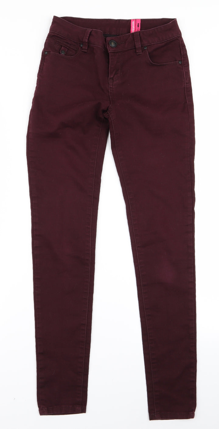 yesyes Womens Red Skinny Jeans Size 8 L31 in