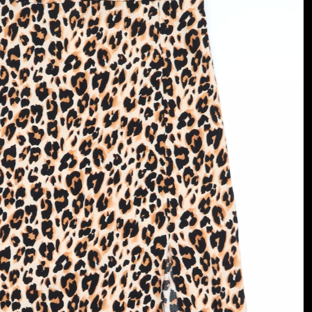 no Womens Black Animal Print  Skater Set Size 8