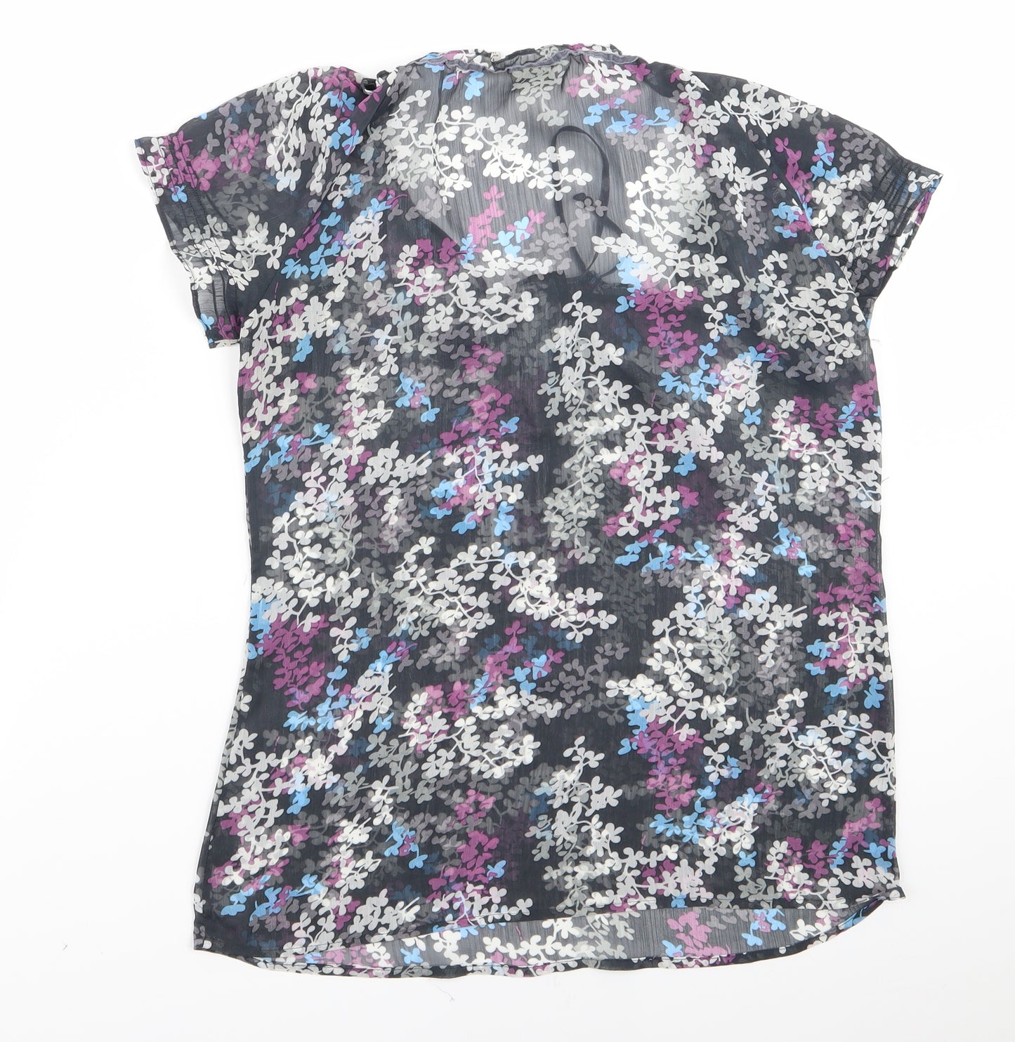 espirit Womens Black Floral  Basic Blouse Size 6