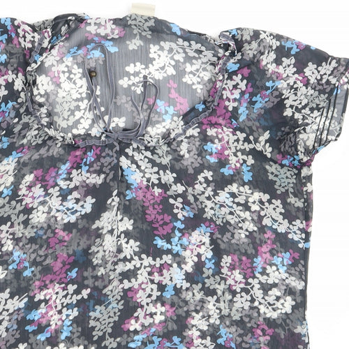 espirit Womens Black Floral  Basic Blouse Size 6