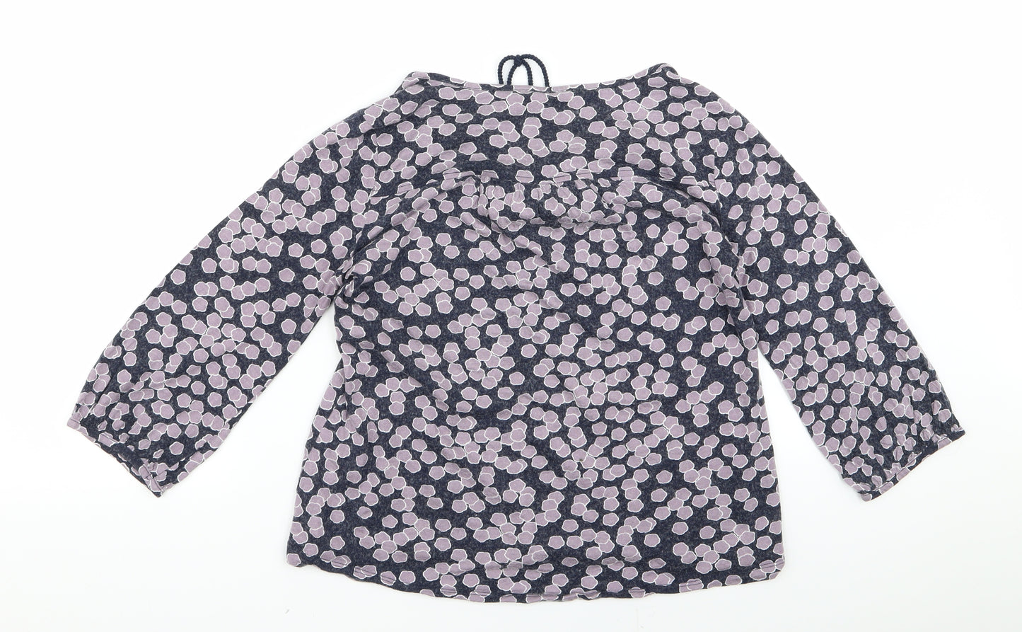 Preworn Womens Purple Floral  Basic Blouse Size 6
