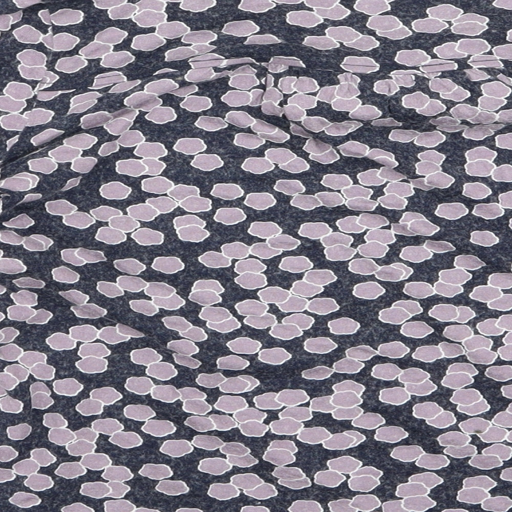 Preworn Womens Purple Floral  Basic Blouse Size 6