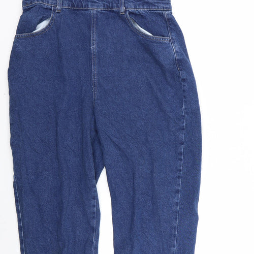 Boohoo Womens Blue   Dungaree One-Piece Size 16 L25 in