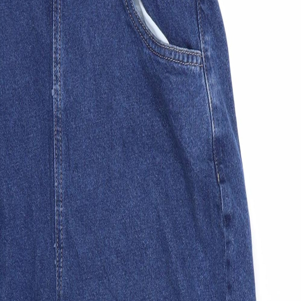 Boohoo Womens Blue   Dungaree One-Piece Size 16 L25 in