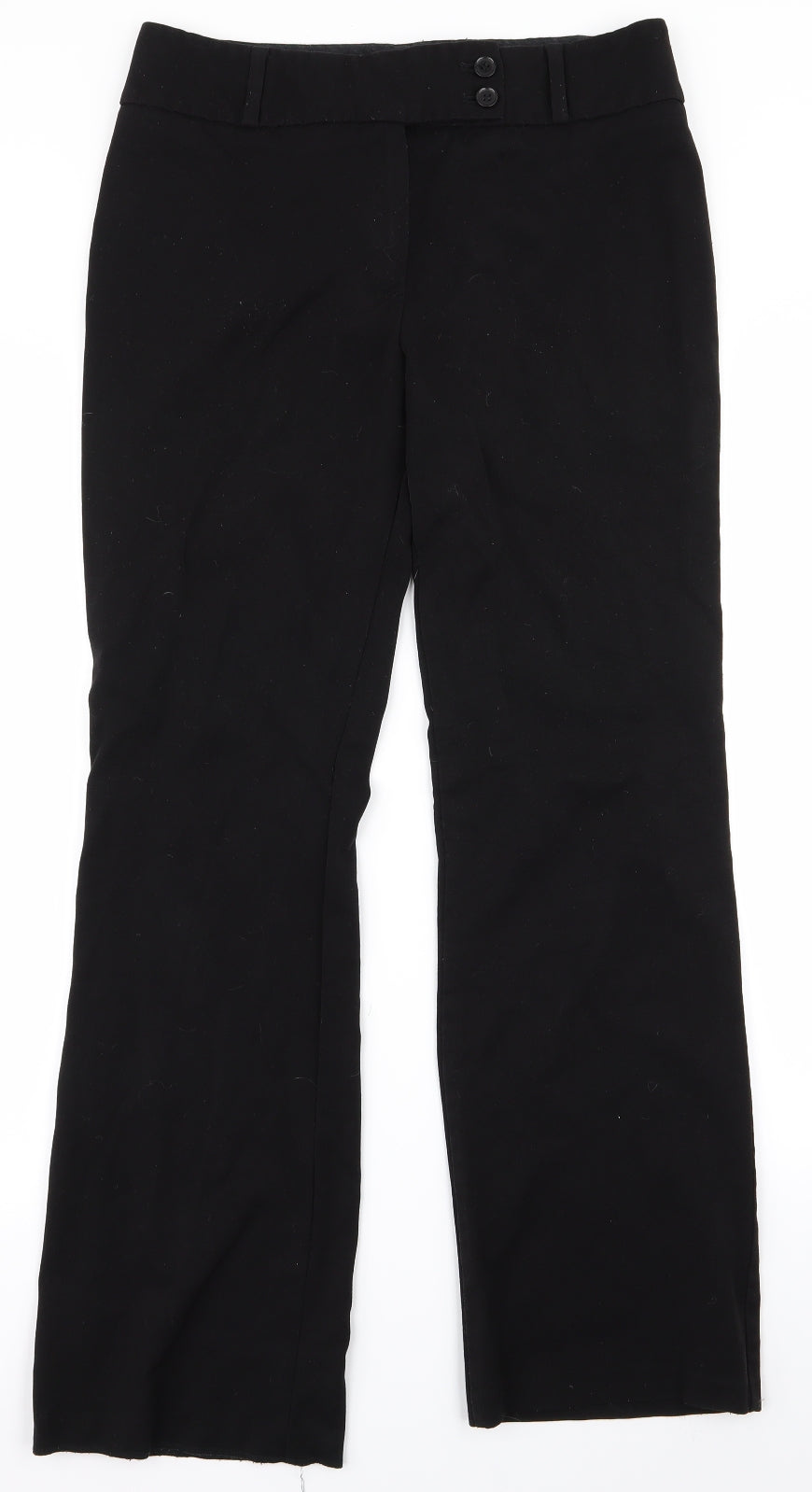 m&s Womens Black   Trousers  Size 10 L28 in