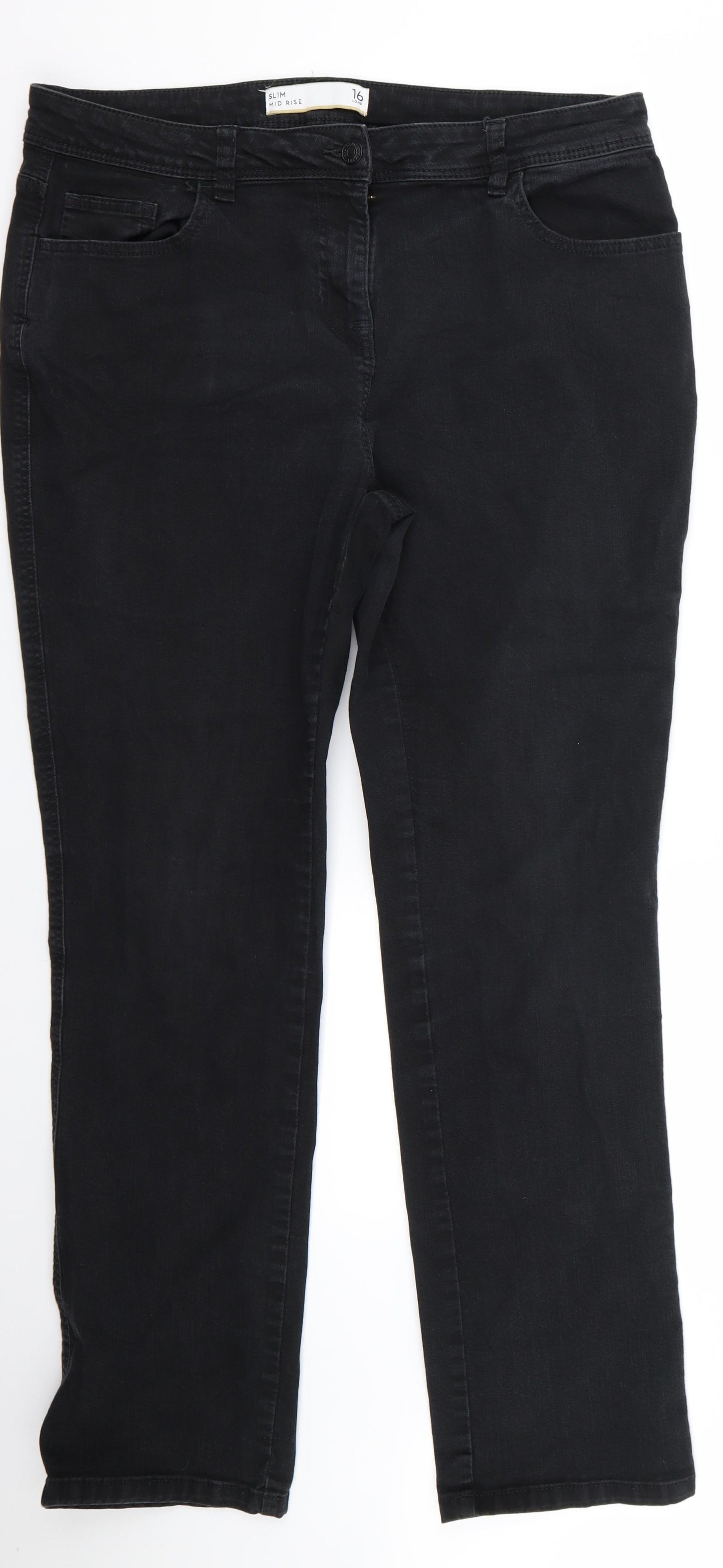 Preworn Womens Grey   Skinny Jeans Size 16 L30 in