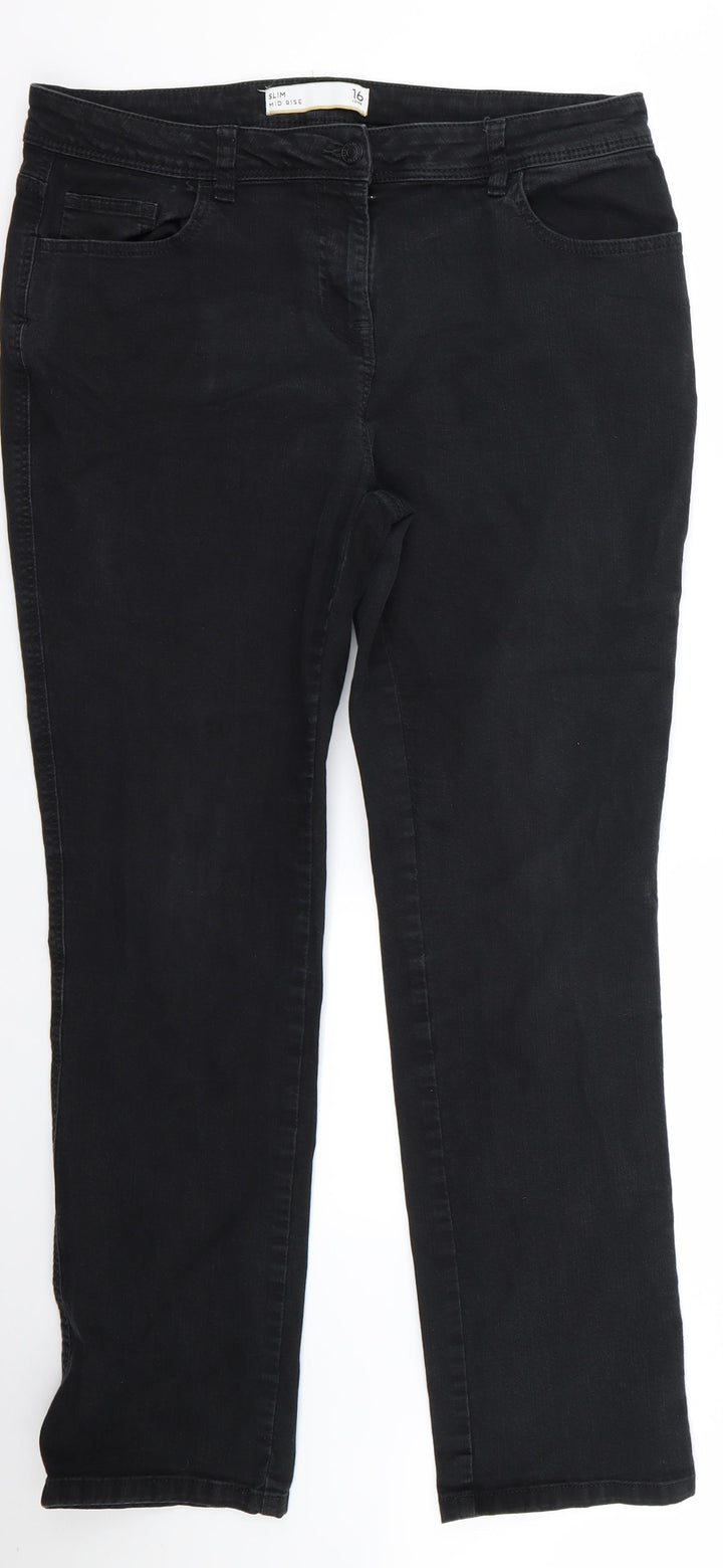 Preworn Womens Grey   Skinny Jeans Size 16 L30 in