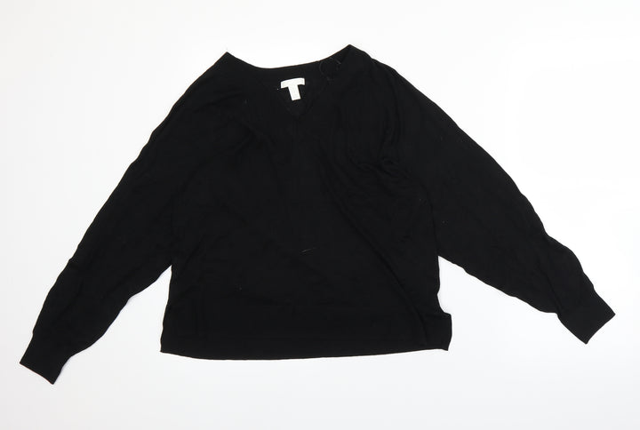H&M Womens Black   Pullover Jumper Size S