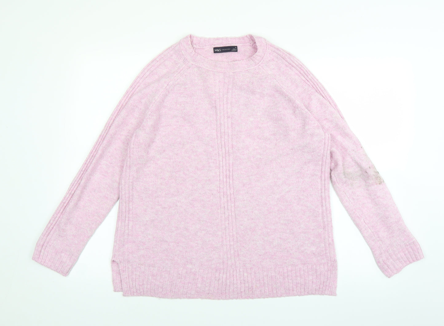 Marks and Spencer Womens Pink  Knit Pullover Jumper Size M