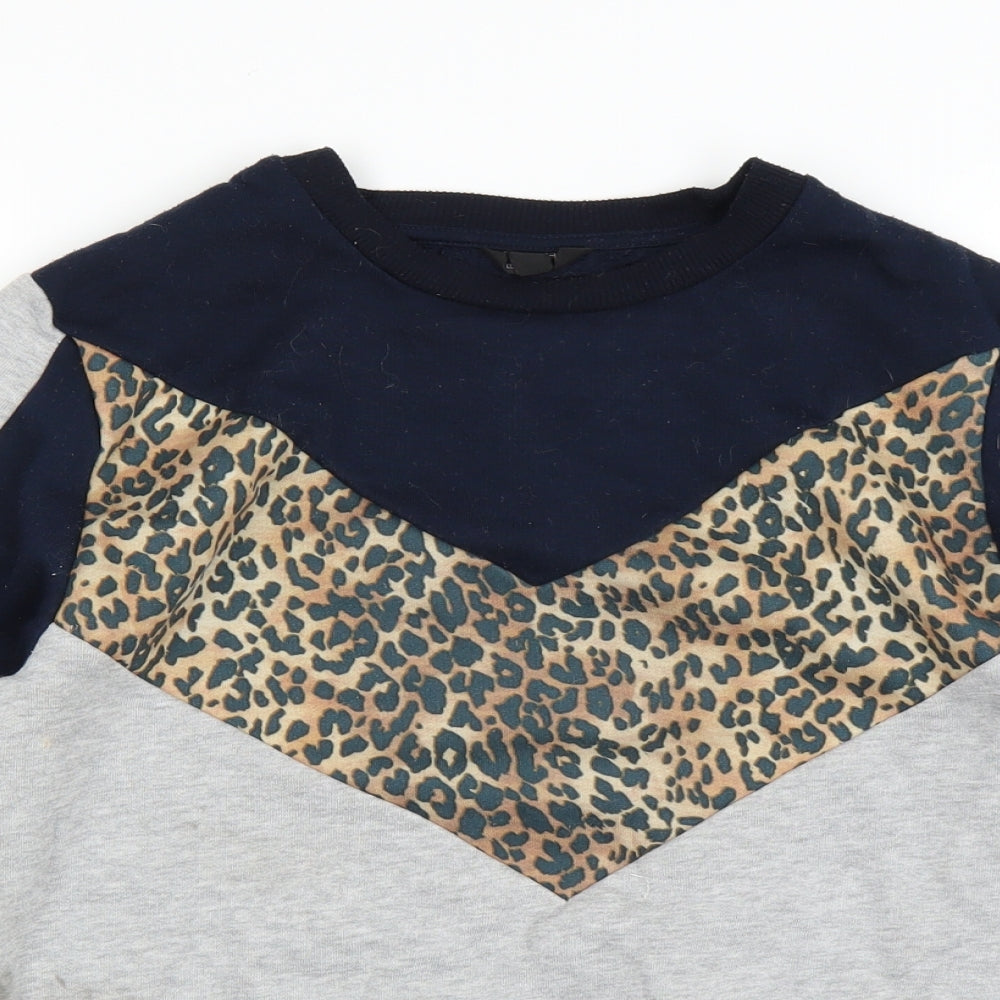 NEXT Womens Blue Animal Print  Pullover Jumper Size 6
