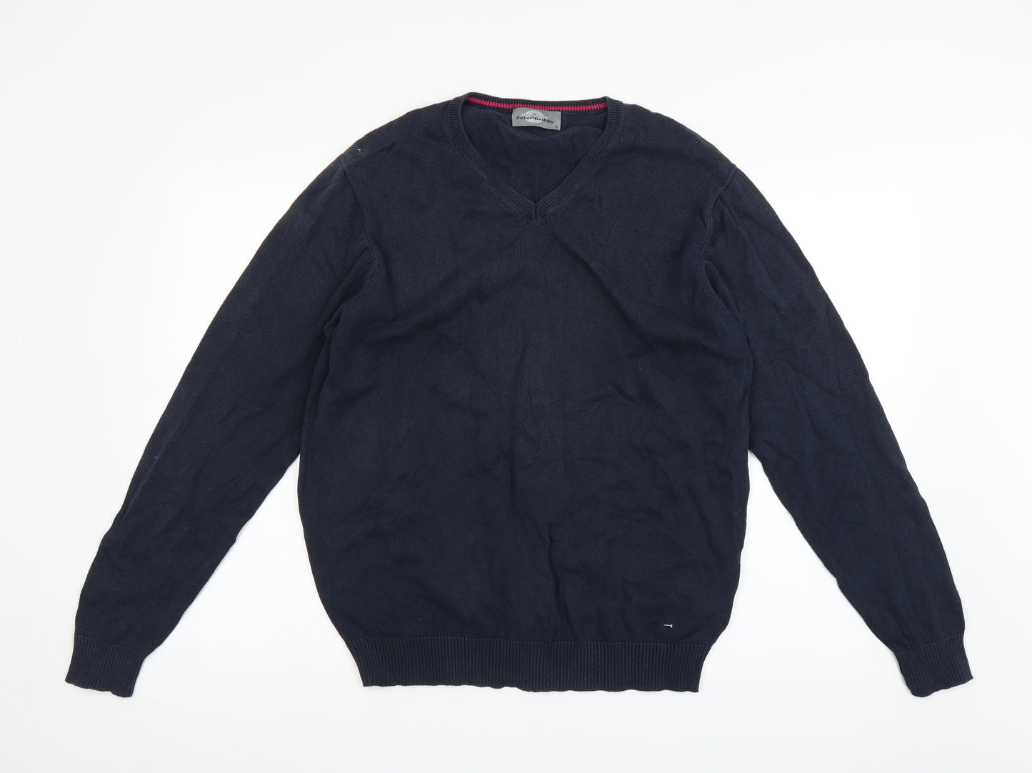 Peter Gribby Mens Blue   Pullover Jumper Size M