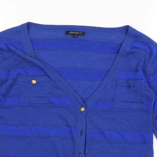Leo Guy Womens Blue   Cardigan Jumper Size M