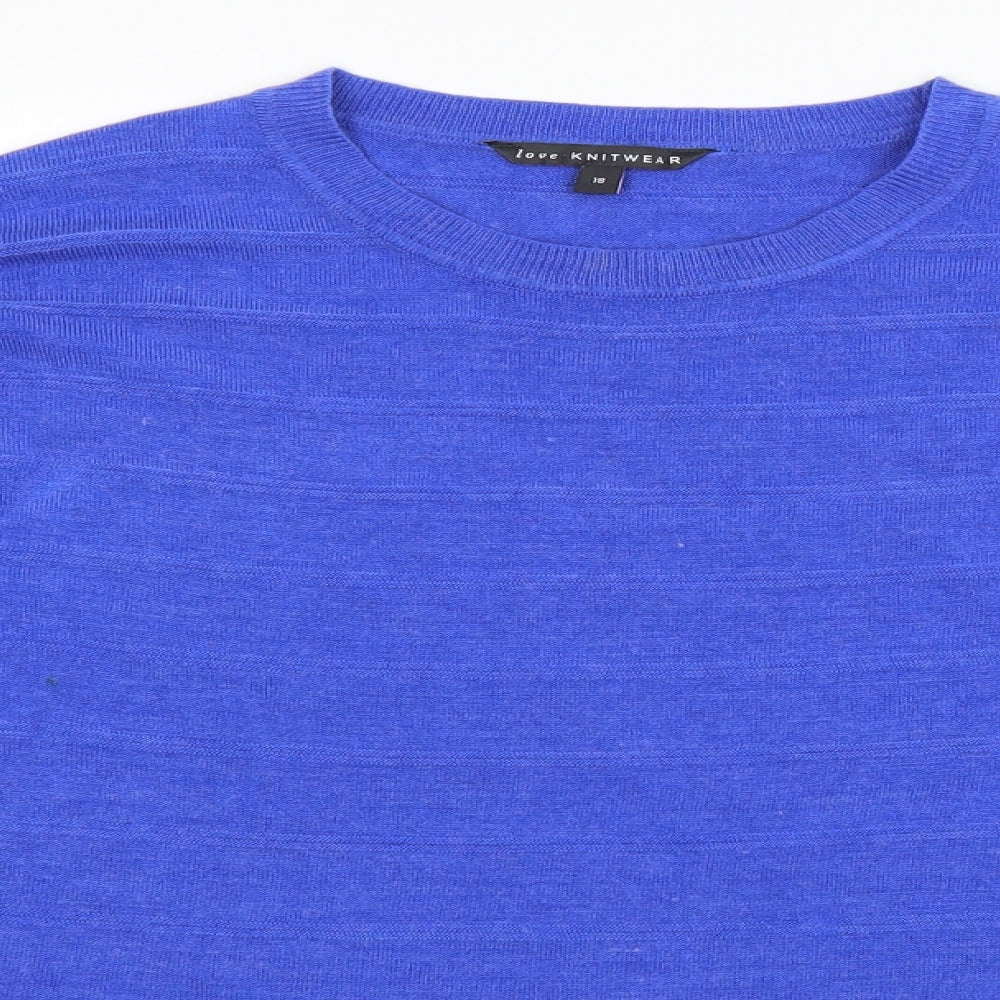 M&Co Womens Blue   Pullover Jumper Size 18