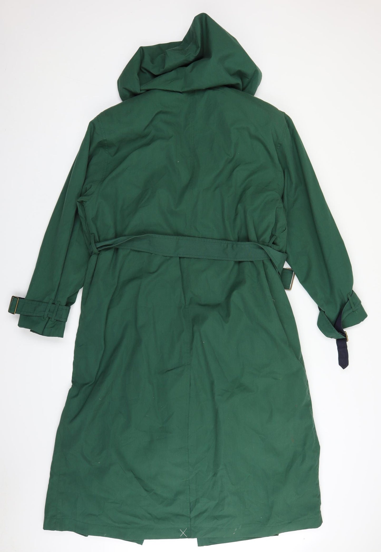 Emilio Perucci Mens Green  Canvas Trench Coat Coat Size L