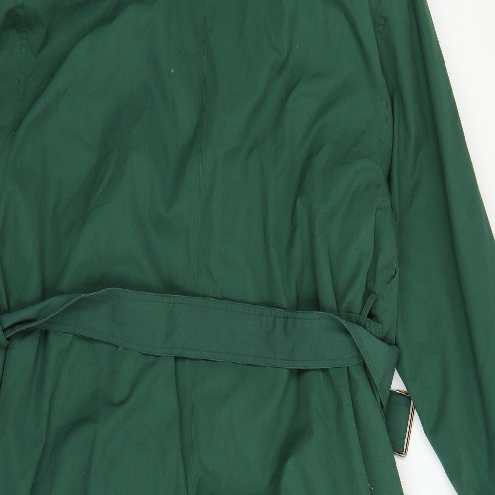Emilio Perucci Mens Green  Canvas Trench Coat Coat Size L