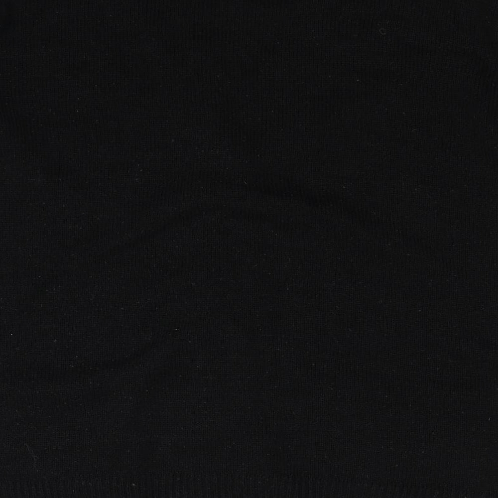 Damart Womens Black  Knit Cardigan Jumper Size 14