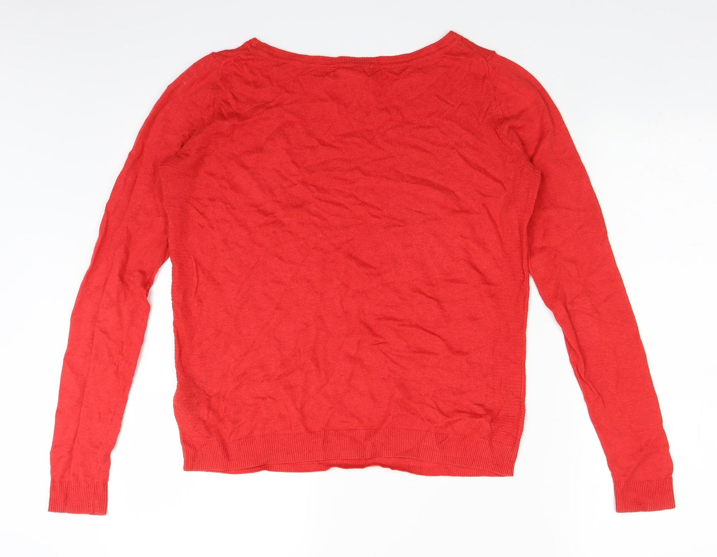 H&M Womens Red   Pullover Jumper Size XS
