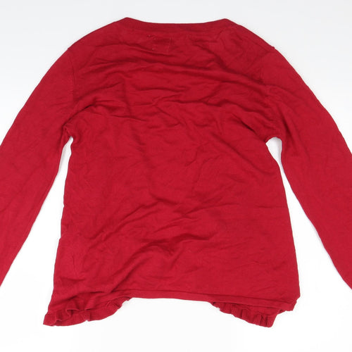 Tot Du Mond Womens Red   Cardigan Jumper Size L