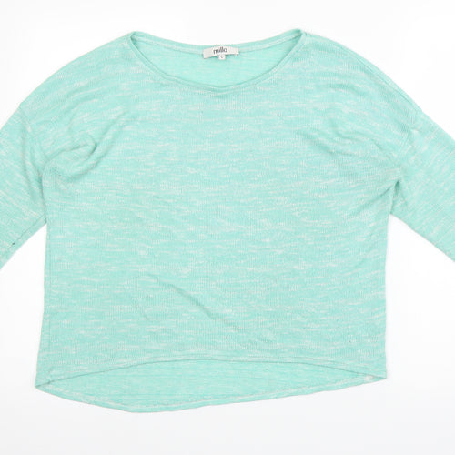 Milla Womens Green   Pullover Jumper Size L