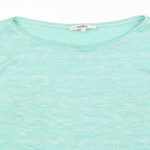 Milla Womens Green   Pullover Jumper Size L